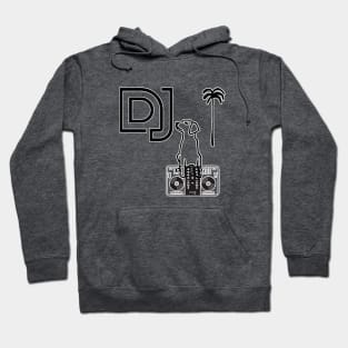 dj dog on the beach Hoodie